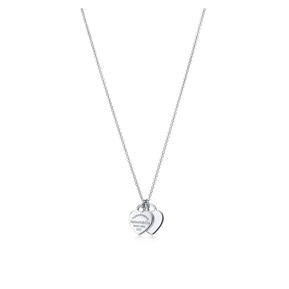 Tiffany Double Heart Tag Pendant
in Silver, Mini